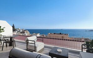 Superior Twin Room, Sea View | Terrace/patio - Hotel Vibra Vila (Ibiza Town)