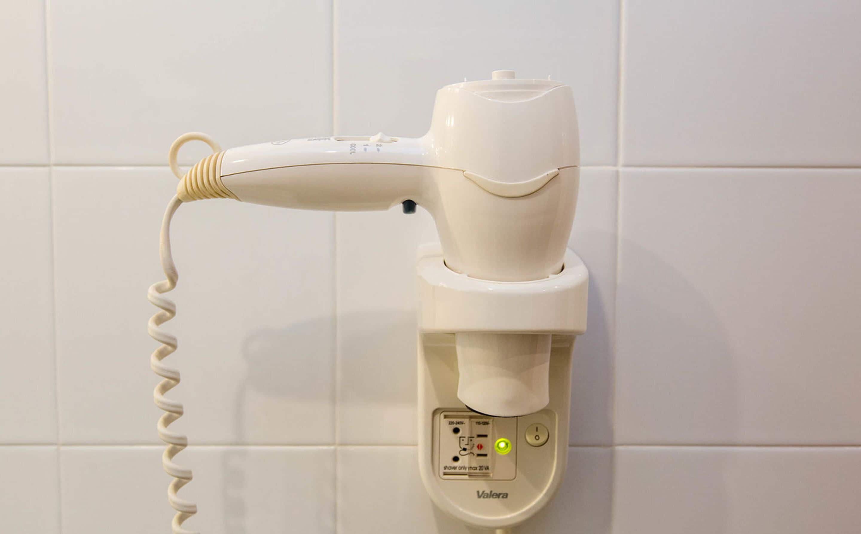 shower, free toiletries, hair dryer, bidet