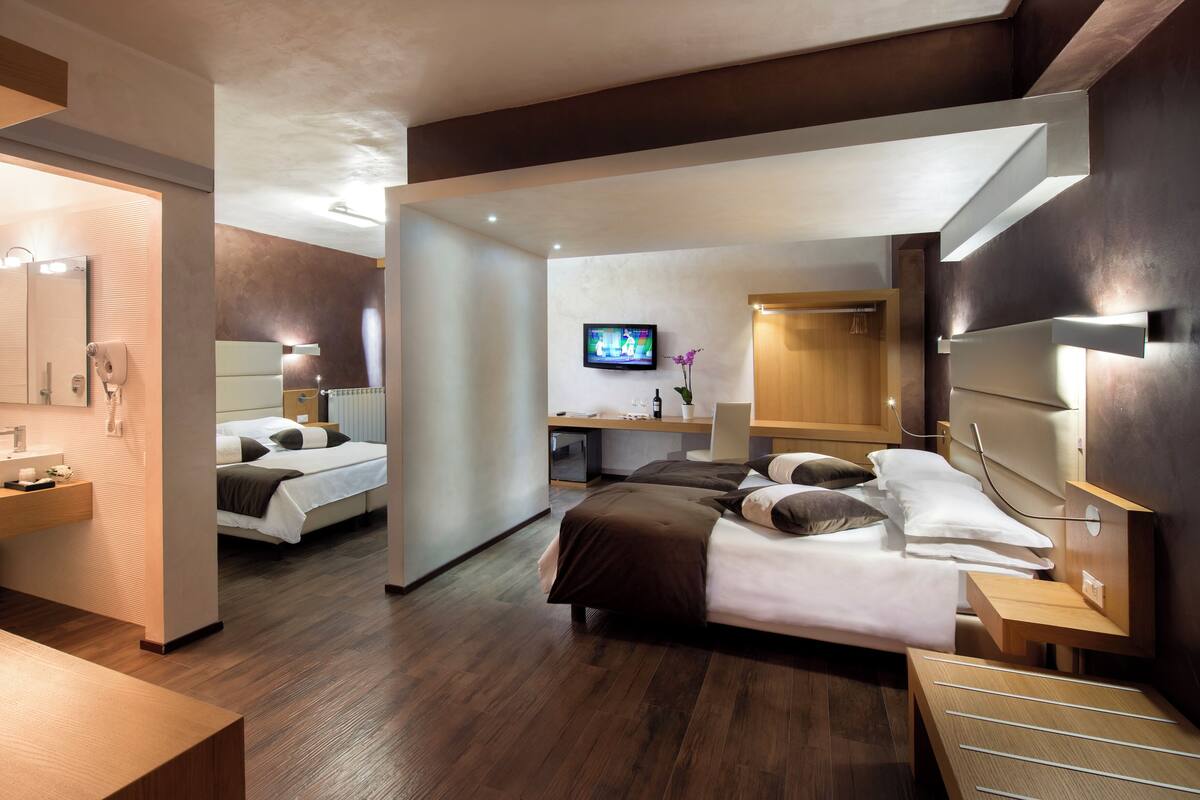 1 chambre, couette en duvet d'oie, minibar