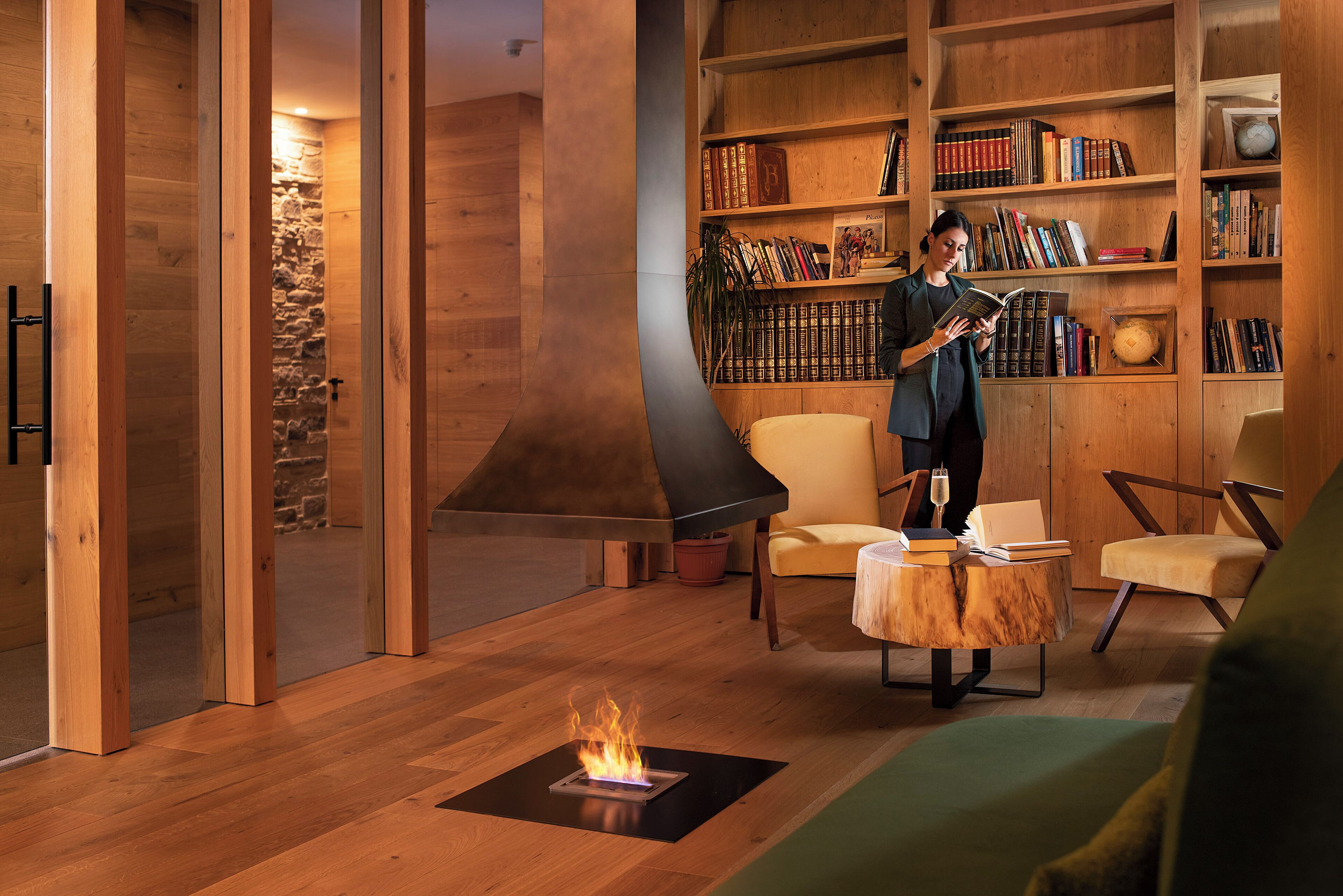 Área de estar no saguão