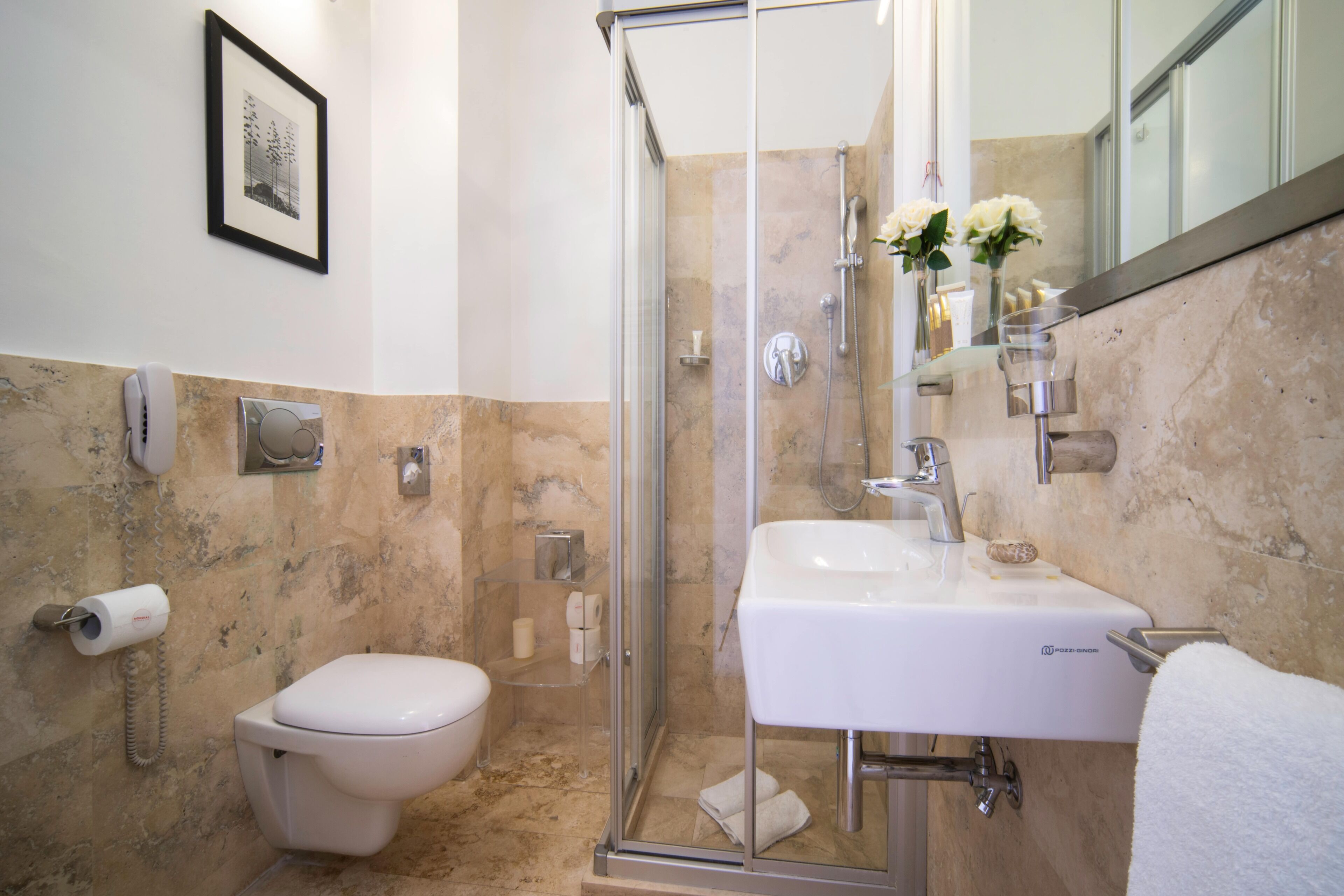 classic double or twin room, 1 double or 2 single beds | bathroom | shower, free toiletries, hair dryer, bathrobes