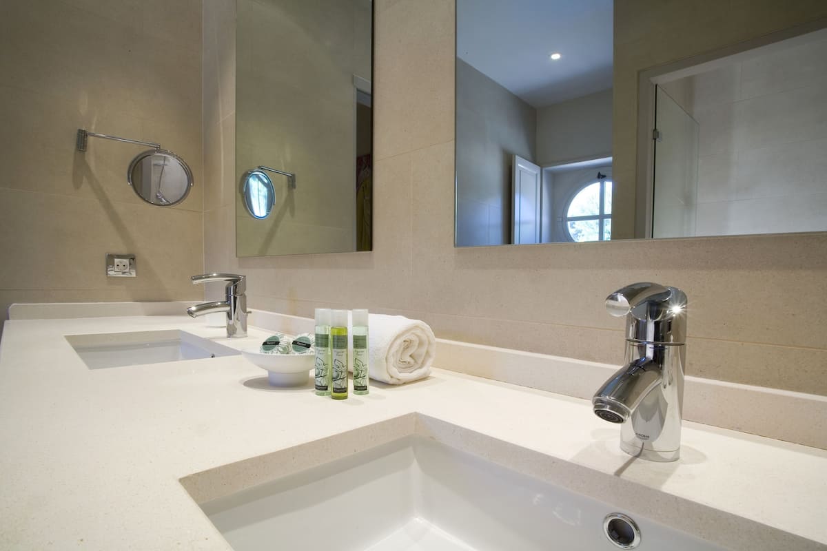 hair dryer, slippers, towels