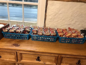 Free daily self-service breakfast