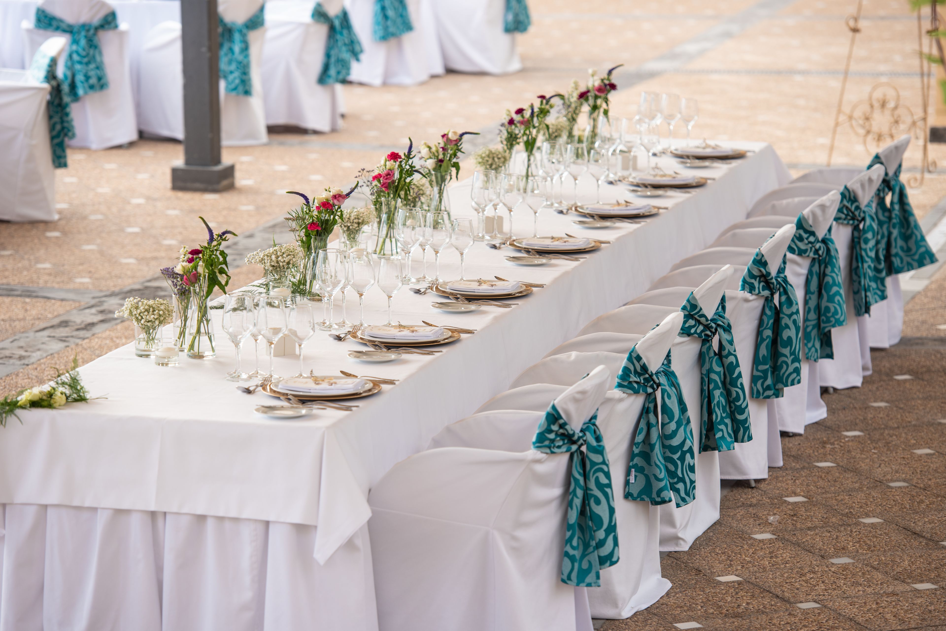 outdoor wedding area