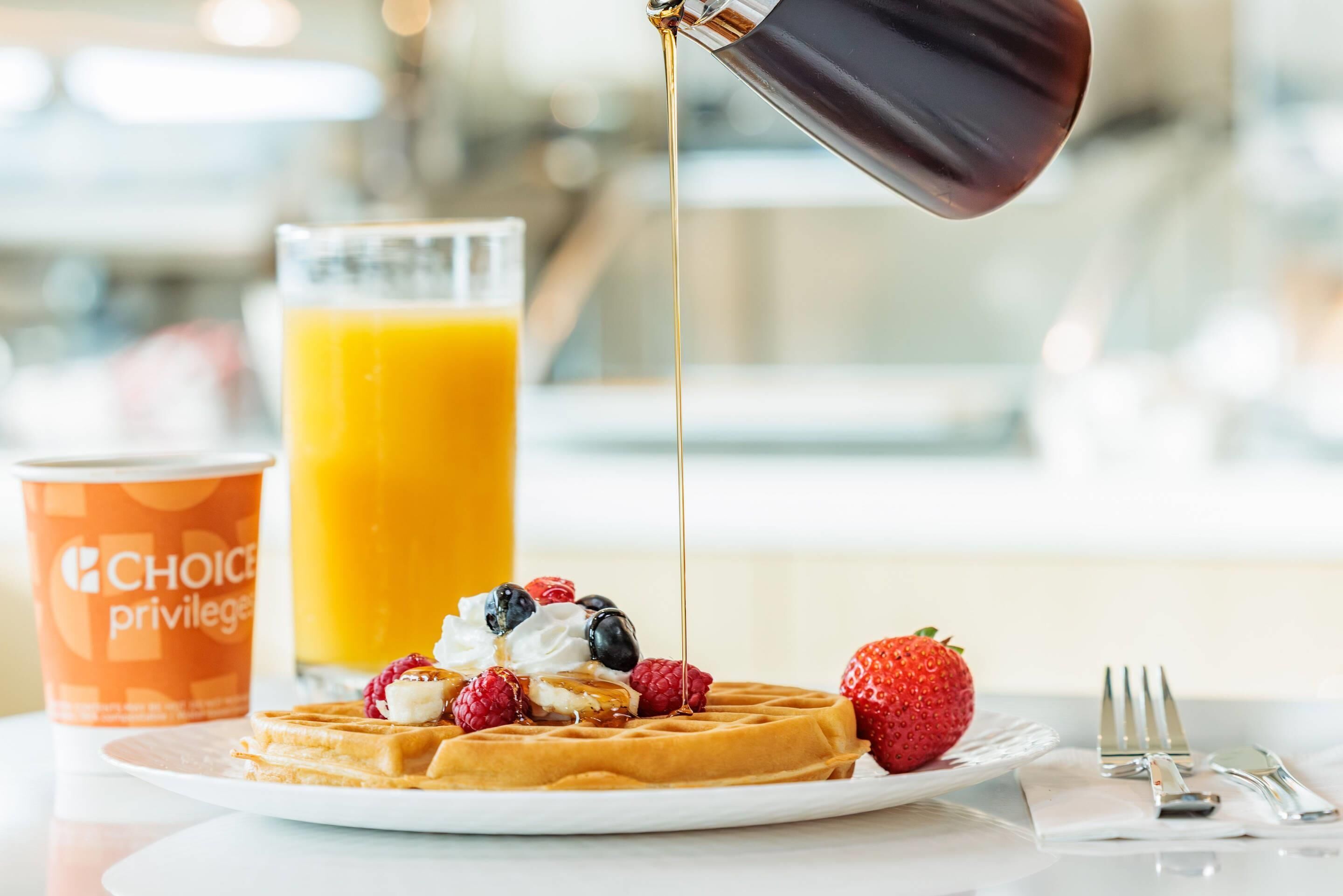 Free daily buffet breakfast
