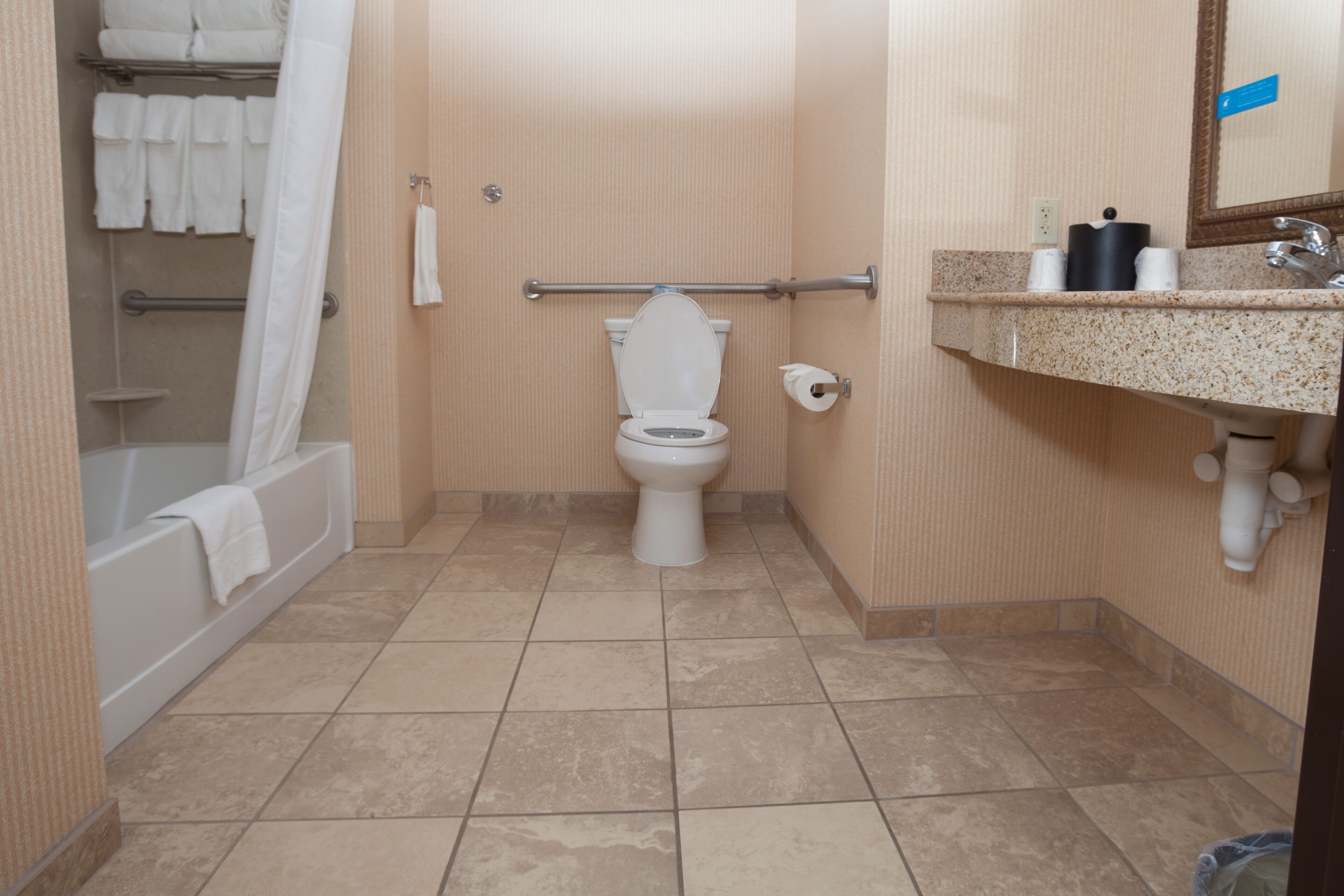 room, 2 queen beds, accessible, non smoking | bathroom | hair dryer, towels