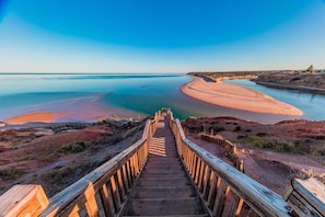 位於海灘上