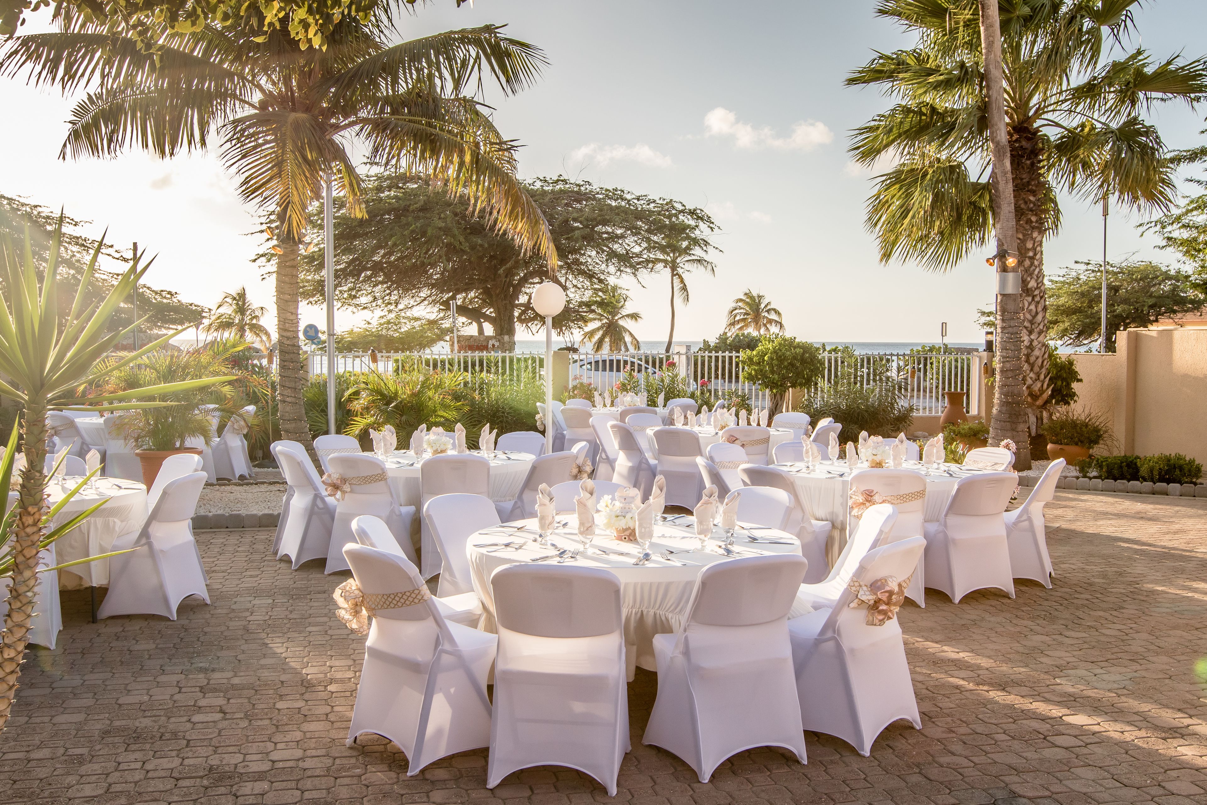 outdoor banquet area