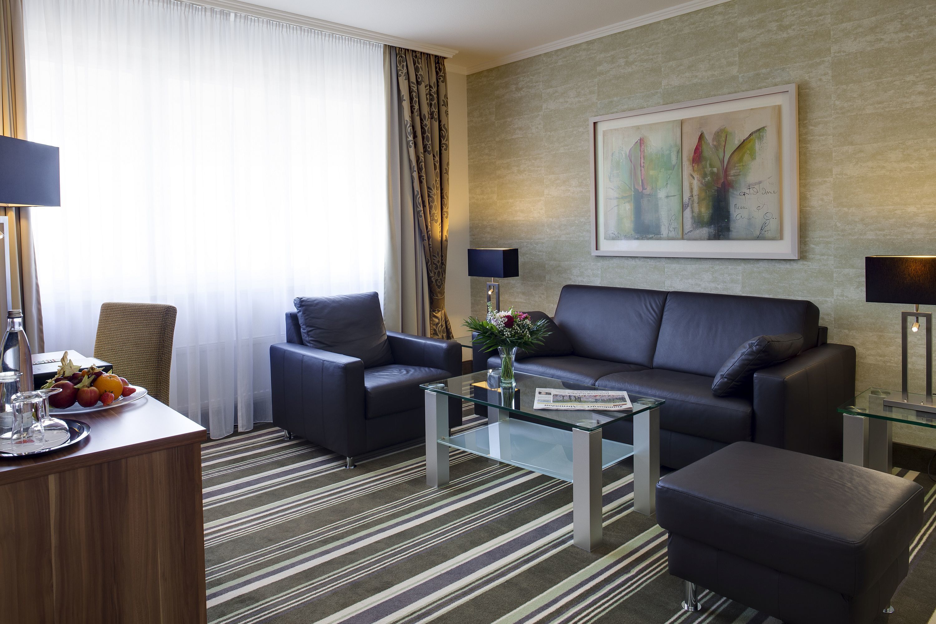 Departamento estándar, 1 cama matrimonial, refrigerador y microondas | Área de sala de estar