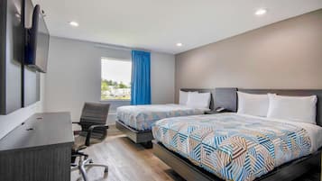 Escritorio, wifi gratis y ropa de cama