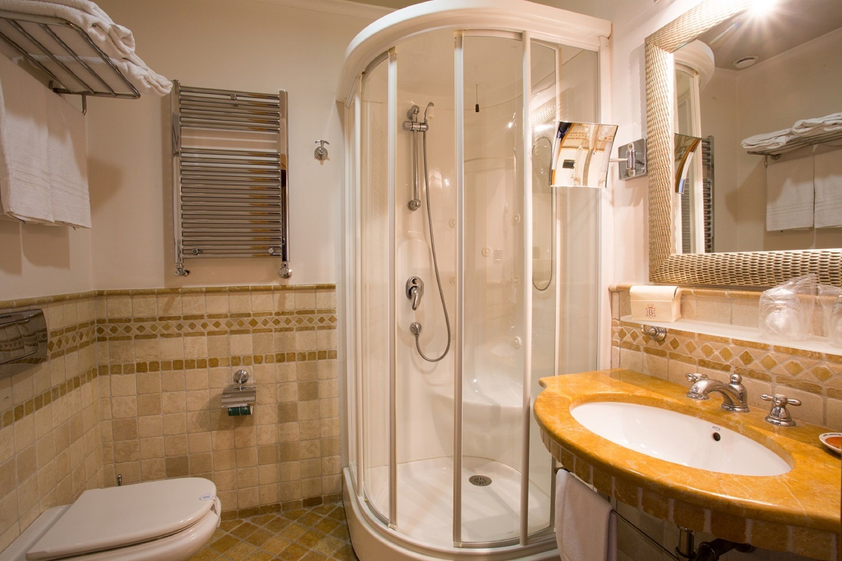 free toiletries, hair dryer, slippers, bidet