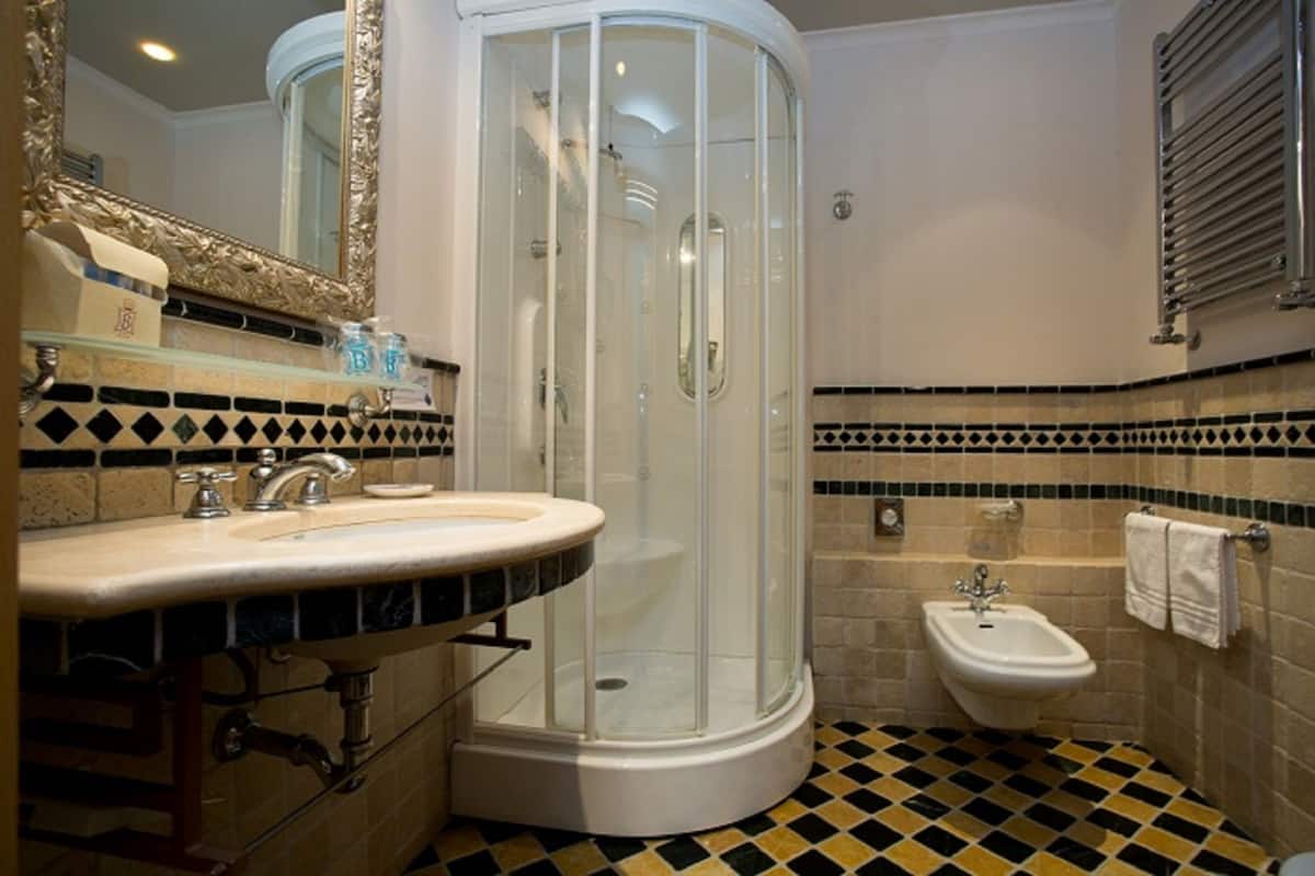 free toiletries, hair dryer, slippers, bidet