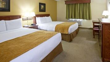 Room, 2 Queen Beds | Individually furnished, desk, laptop workspace, soundproofing