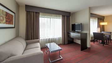 Suite, 1 Bedroom | 1 bedroom, desk, blackout drapes, iron/ironing board