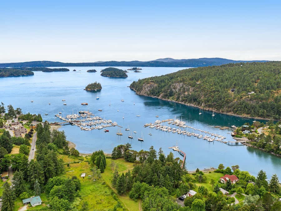 Kamar, 1 kamar tidur, perapian, pemandangan marina (Deer Harbor Inn #2) | Pantai