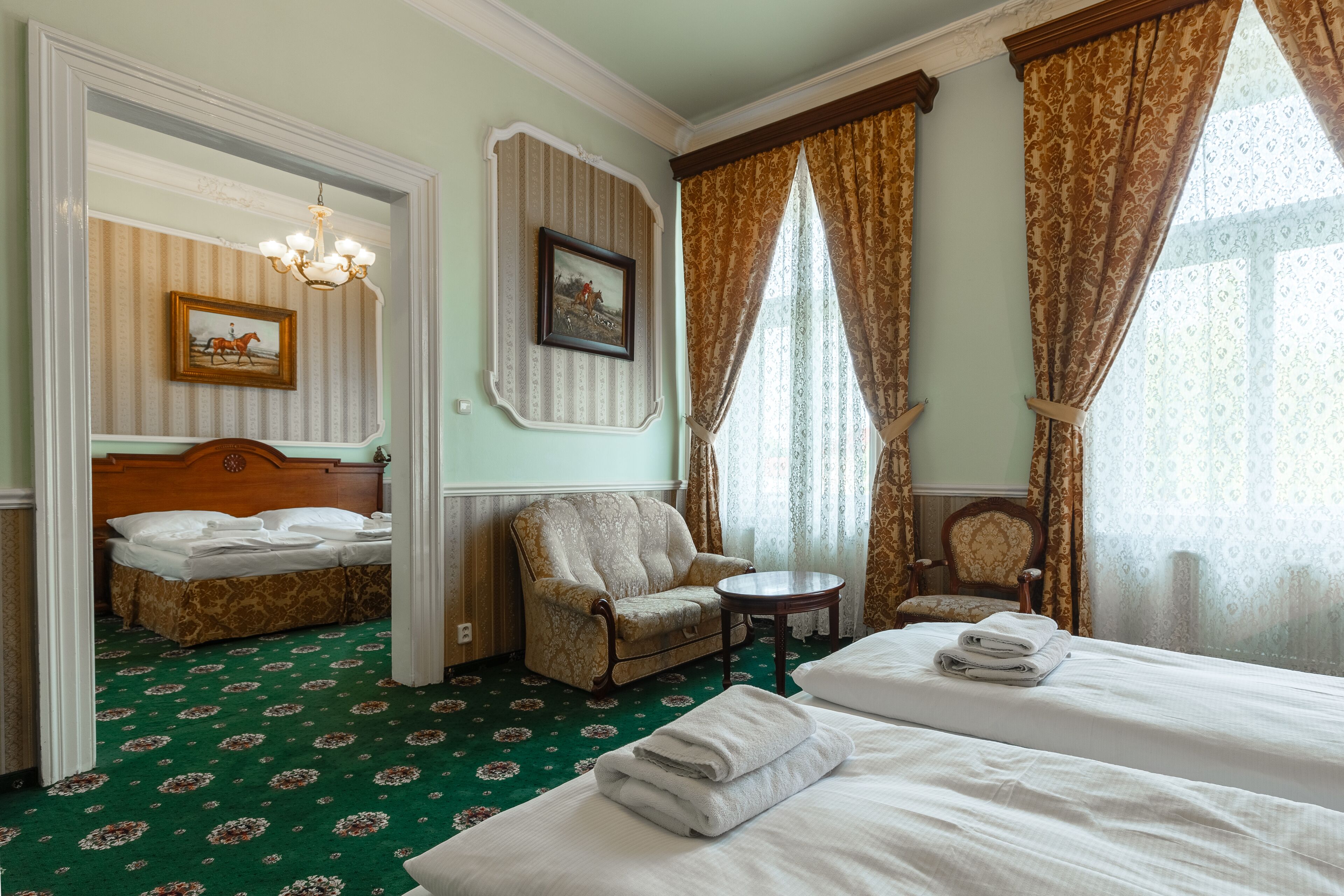 royal suite | in-room safe, desk, blackout curtains, soundproofing