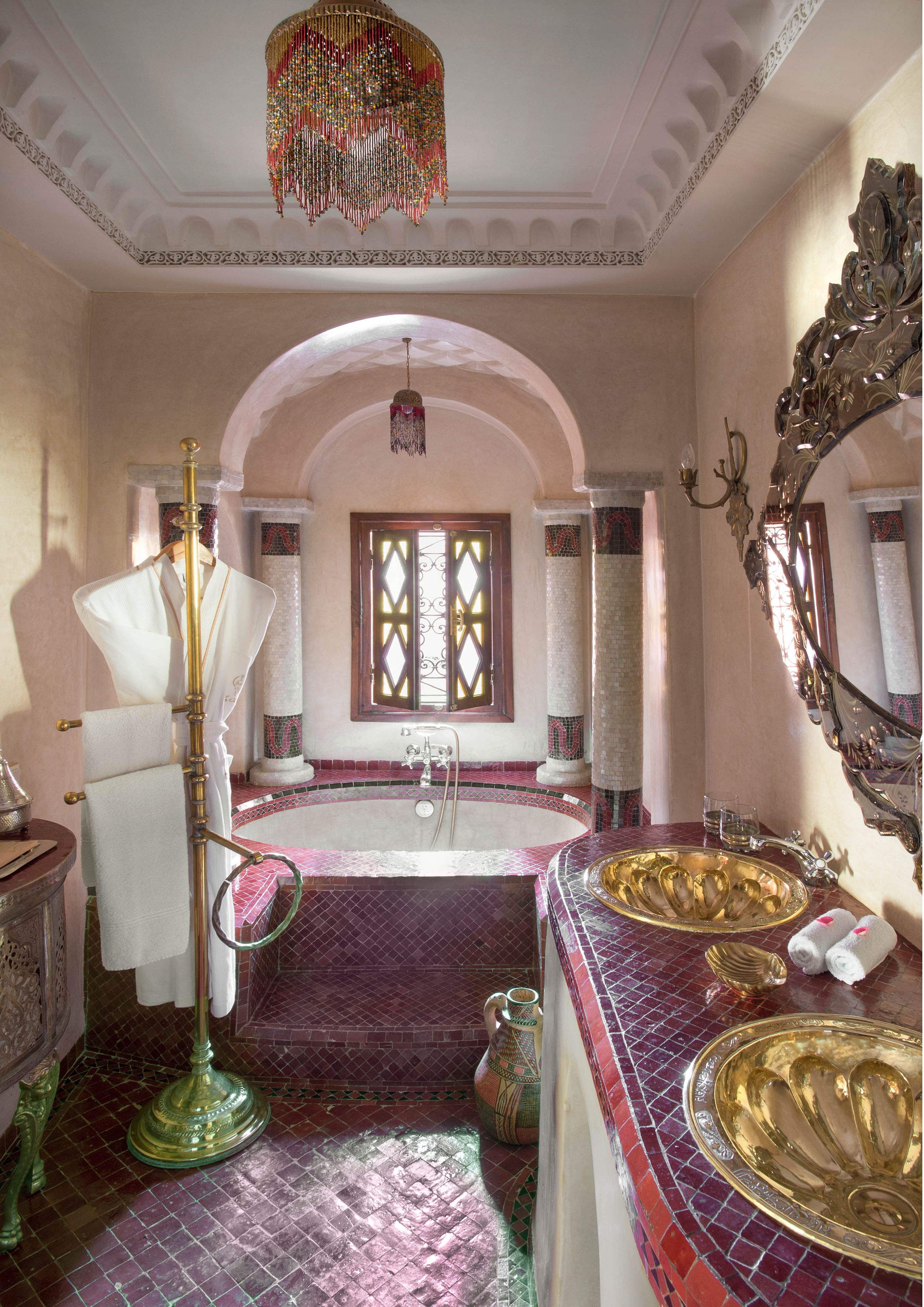riad room | bathroom | separate bathtub and shower, rainfall showerhead, free toiletries