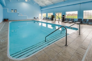 Indoor pool, open 7:00 AM to 11:00 PM, sun loungers