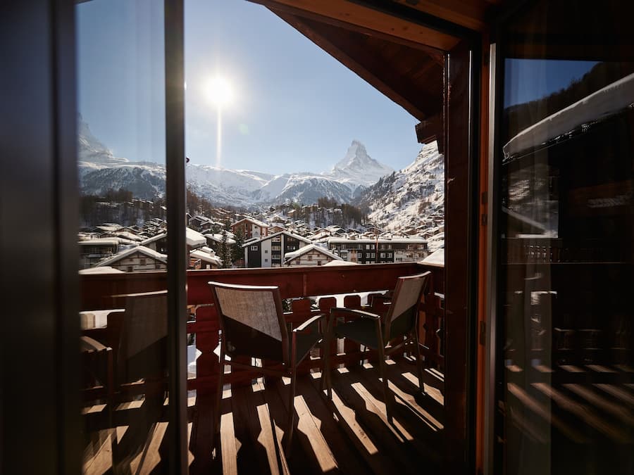 Doppia Junior, vista montagna (Matterhorn) | Vista balcone