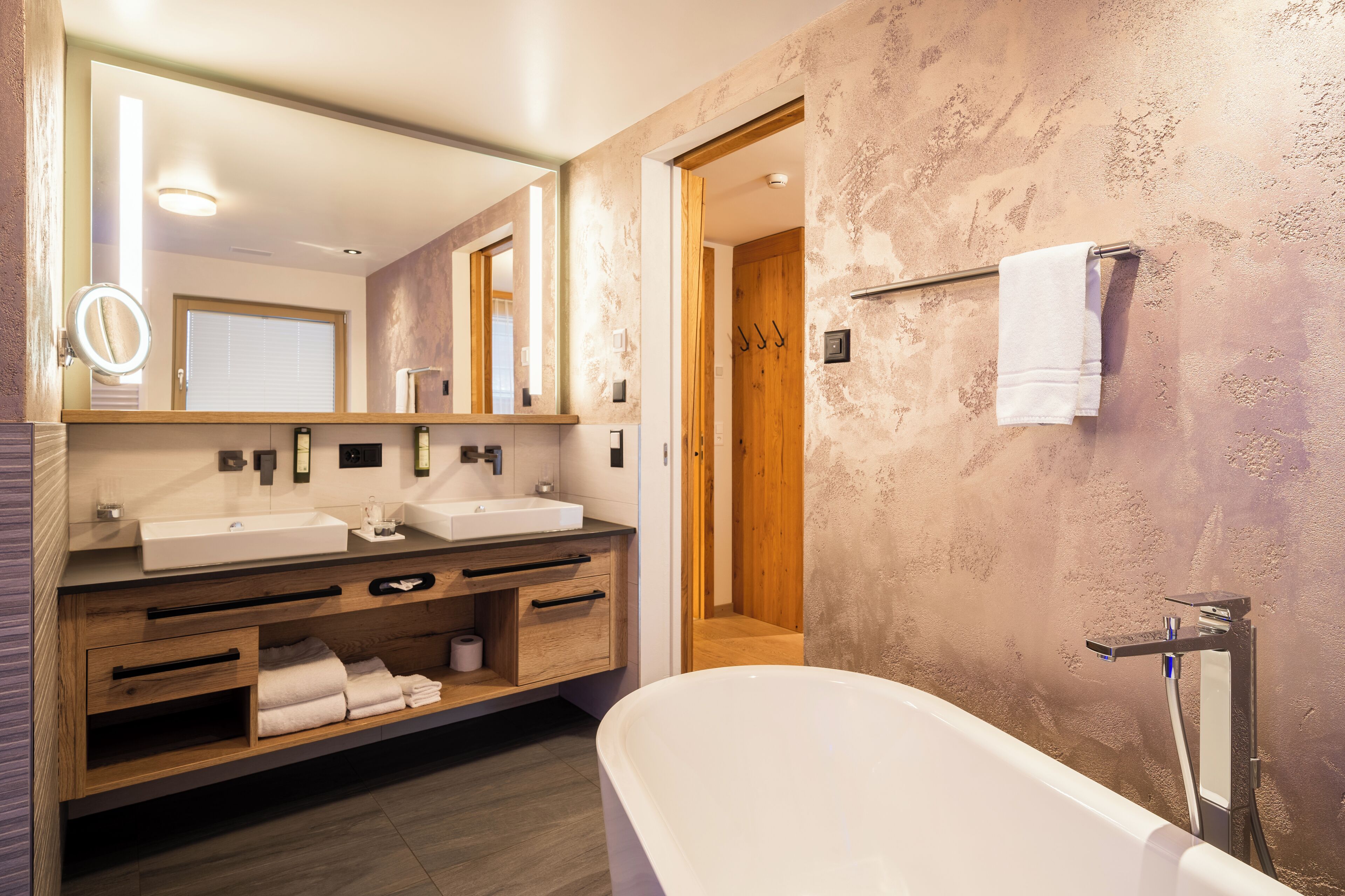 premium apartment | bathroom | free toiletries, hair dryer, bathrobes, slippers