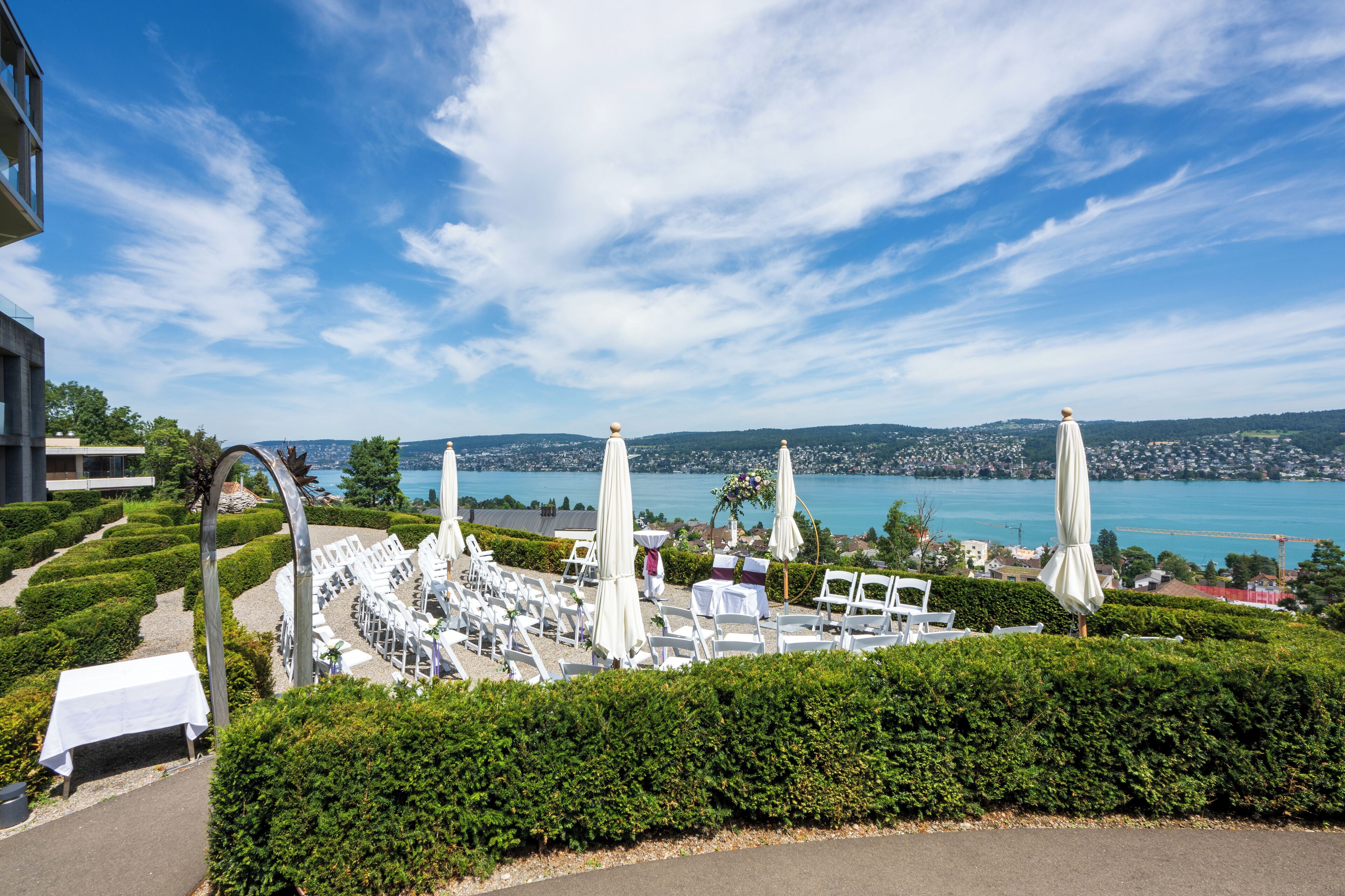 Outdoor wedding area