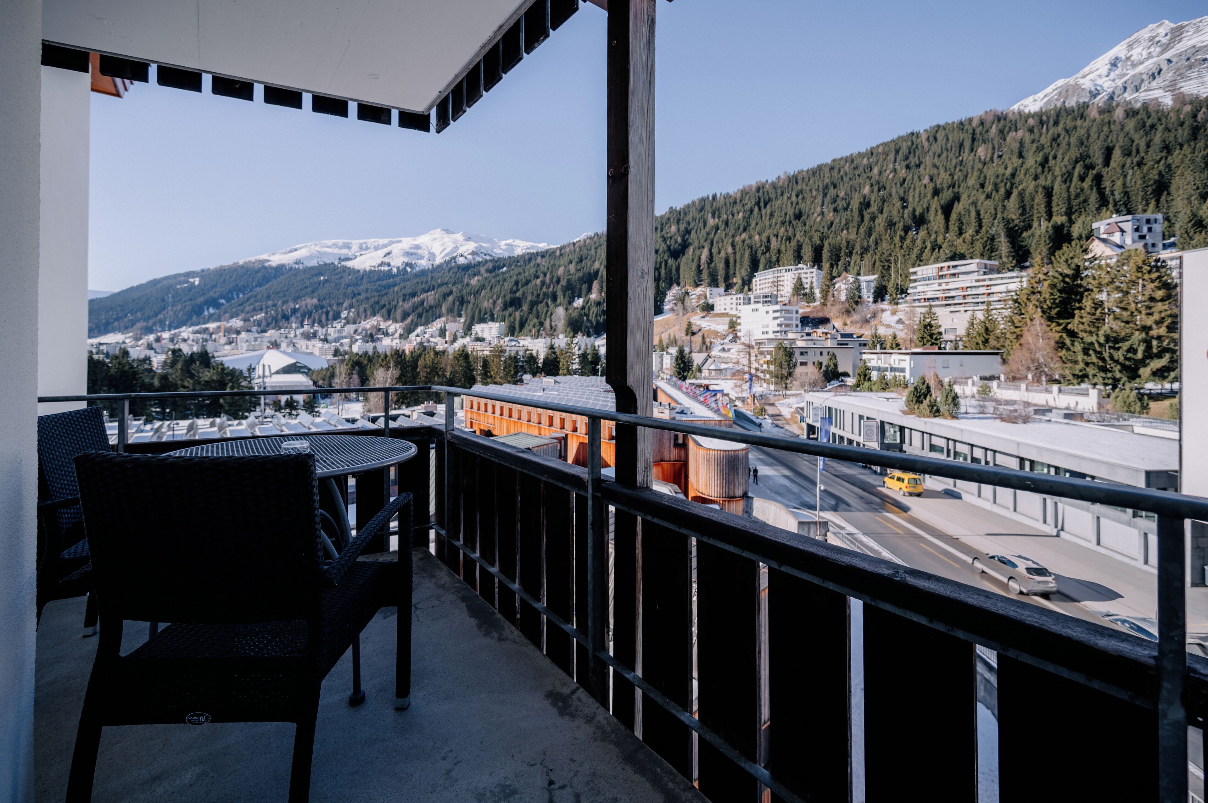 Vue sur la ville depuis l’hébergement