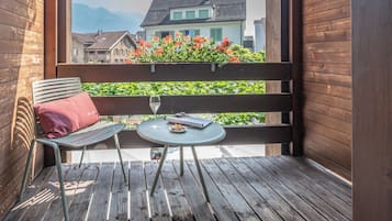 Superior-Einzelzimmer (Grand lit) | Blick vom Balkon