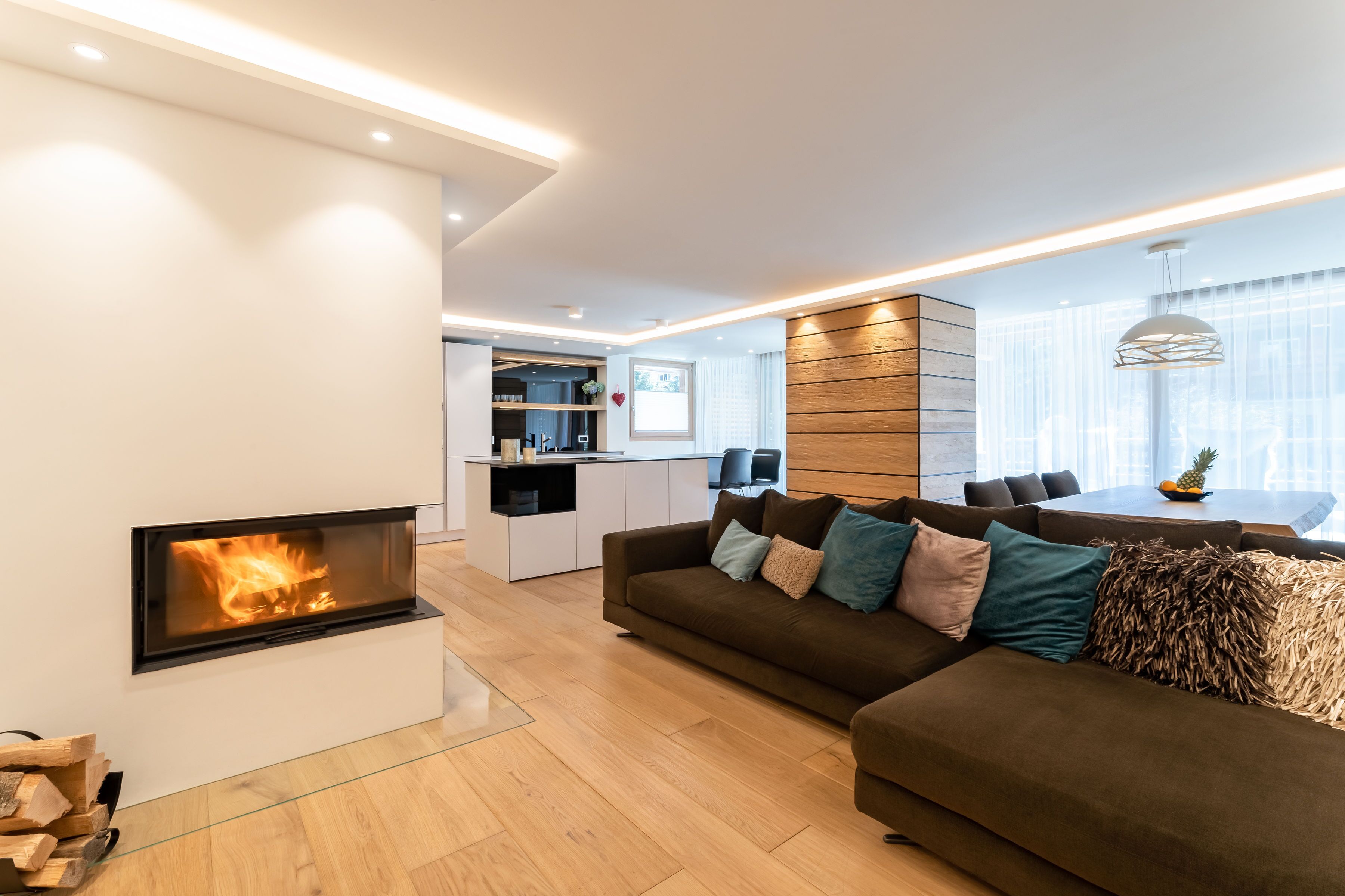 apartment | living area | 49-inch tv with satellite channels, dvd player, ipod dock