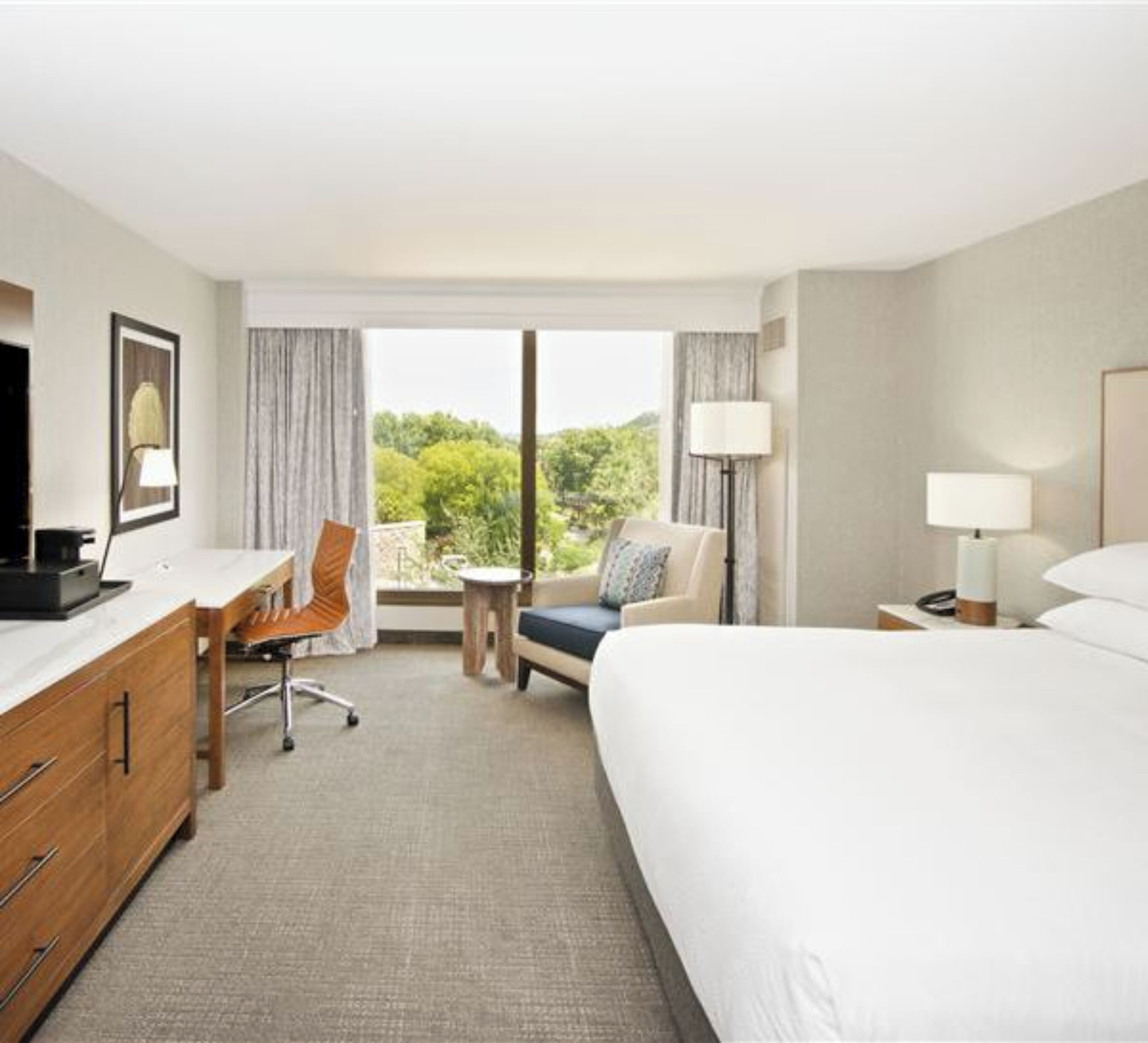 Premium bedding, pillow-top beds, in-room safe, desk