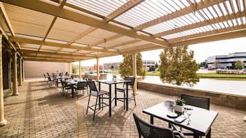 Outdoor banquet area