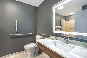 Room, 1 Queen Bed, Accessible, Non Smoking | Pillowtop beds, blackout drapes, iron/ironing board, free WiFi