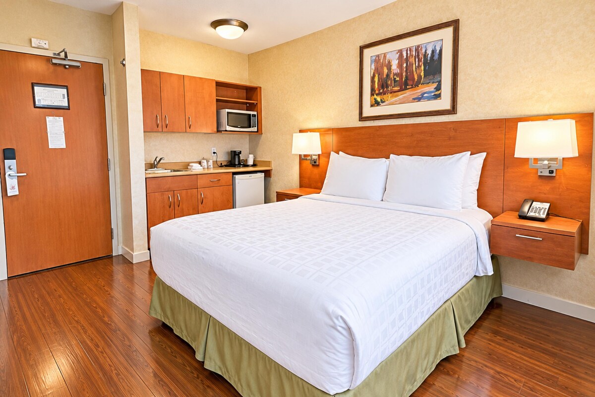 Suite, 1 Queen Bed, Non Smoking, Kitchenette (with Sofabed) | Iron/ironing board, WiFi (free), bed sheets