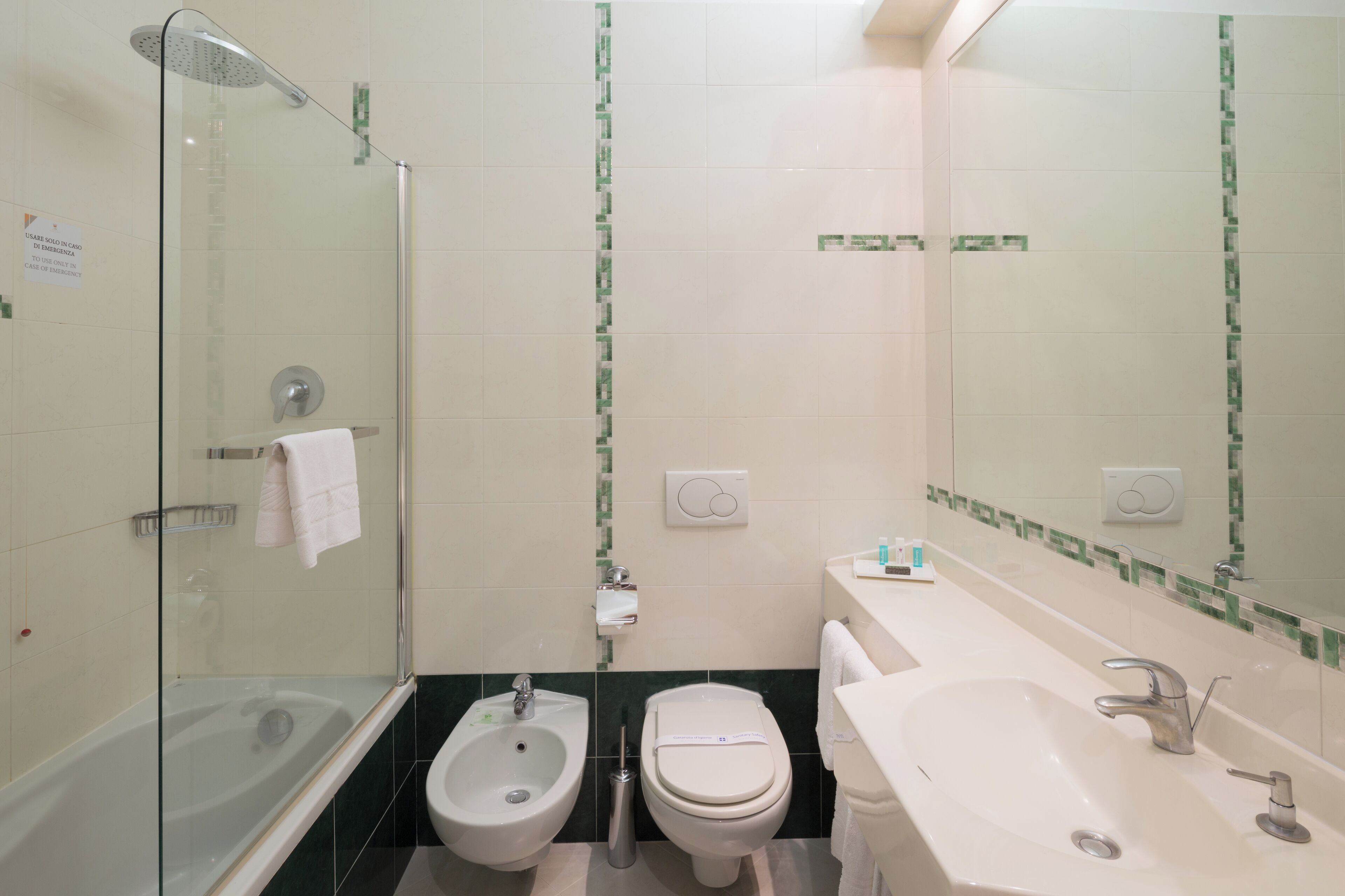 separate bathtub and shower, rainfall showerhead