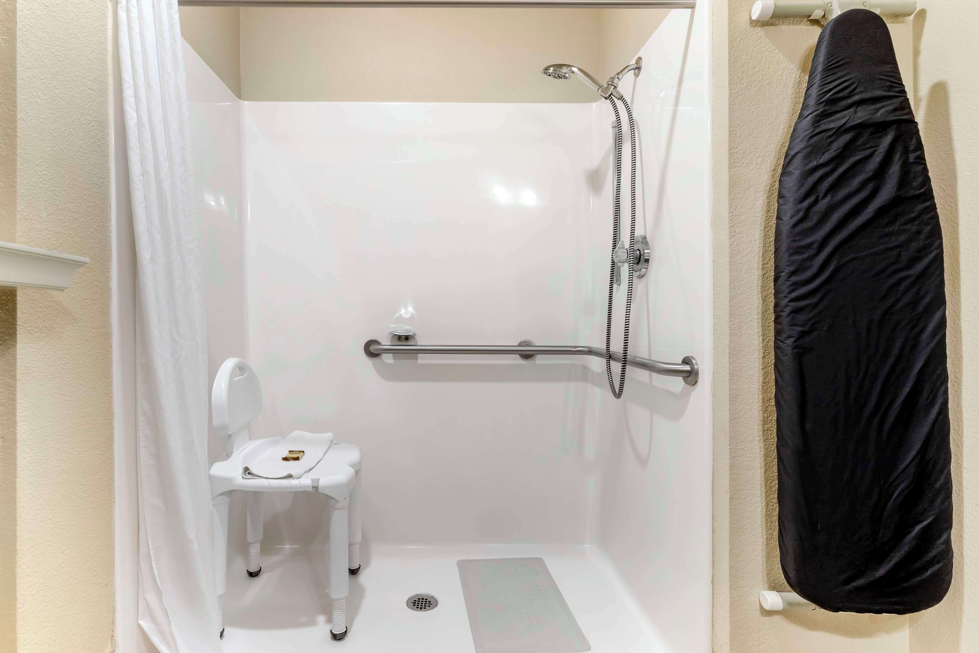 standard room, 1 king bed, accessible, non smoking | bathroom | free toiletries, hair dryer, towels, soap