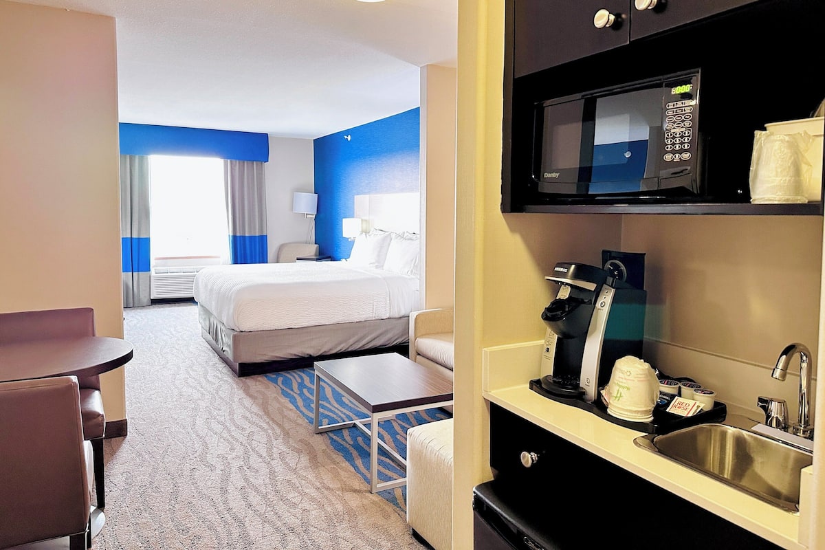 premium room, 1 king bed | 1 bedroom, pillow-top beds, in-room safe, desk