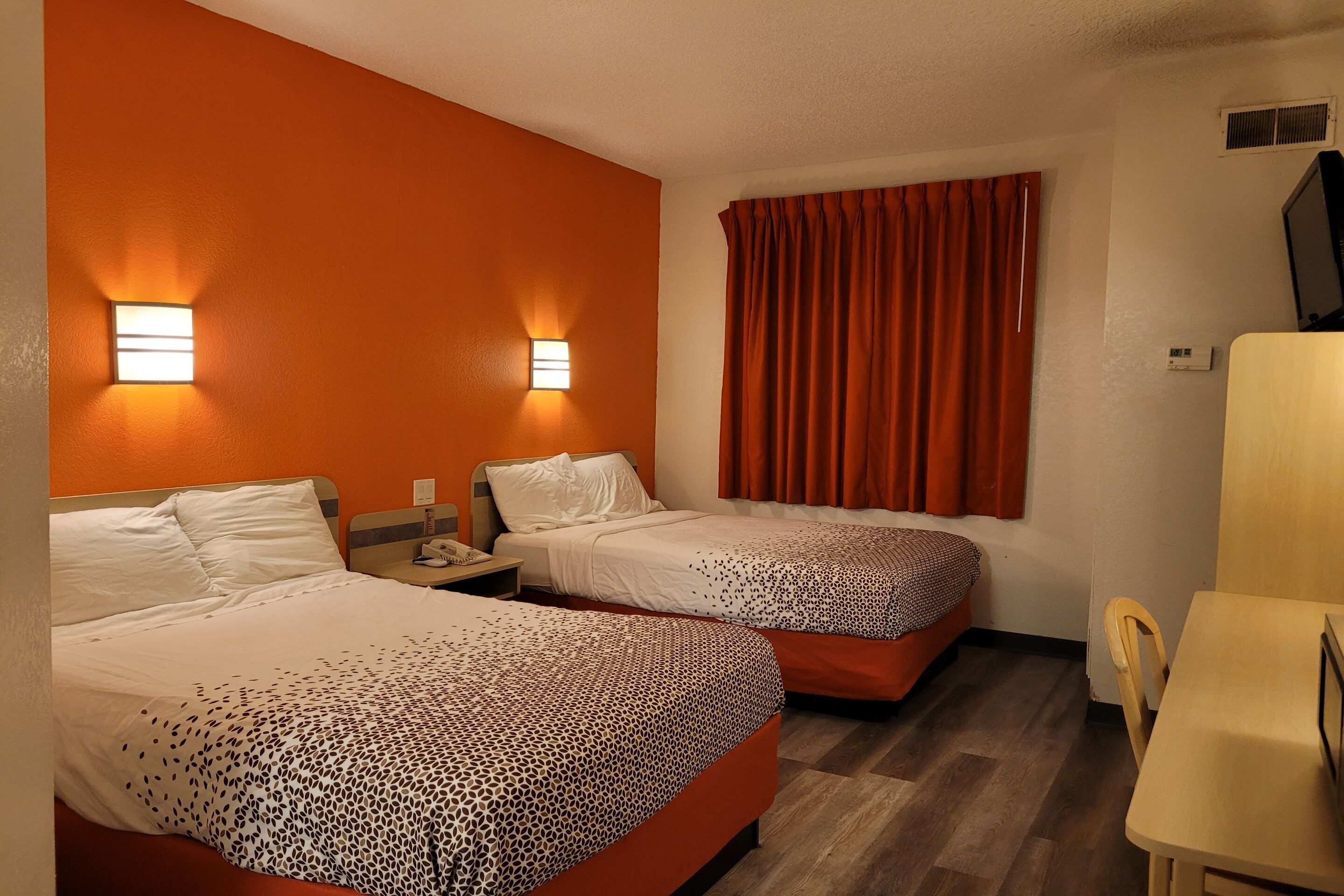 Room, 2 Double Beds, Non Smoking | Free WiFi, bed sheets