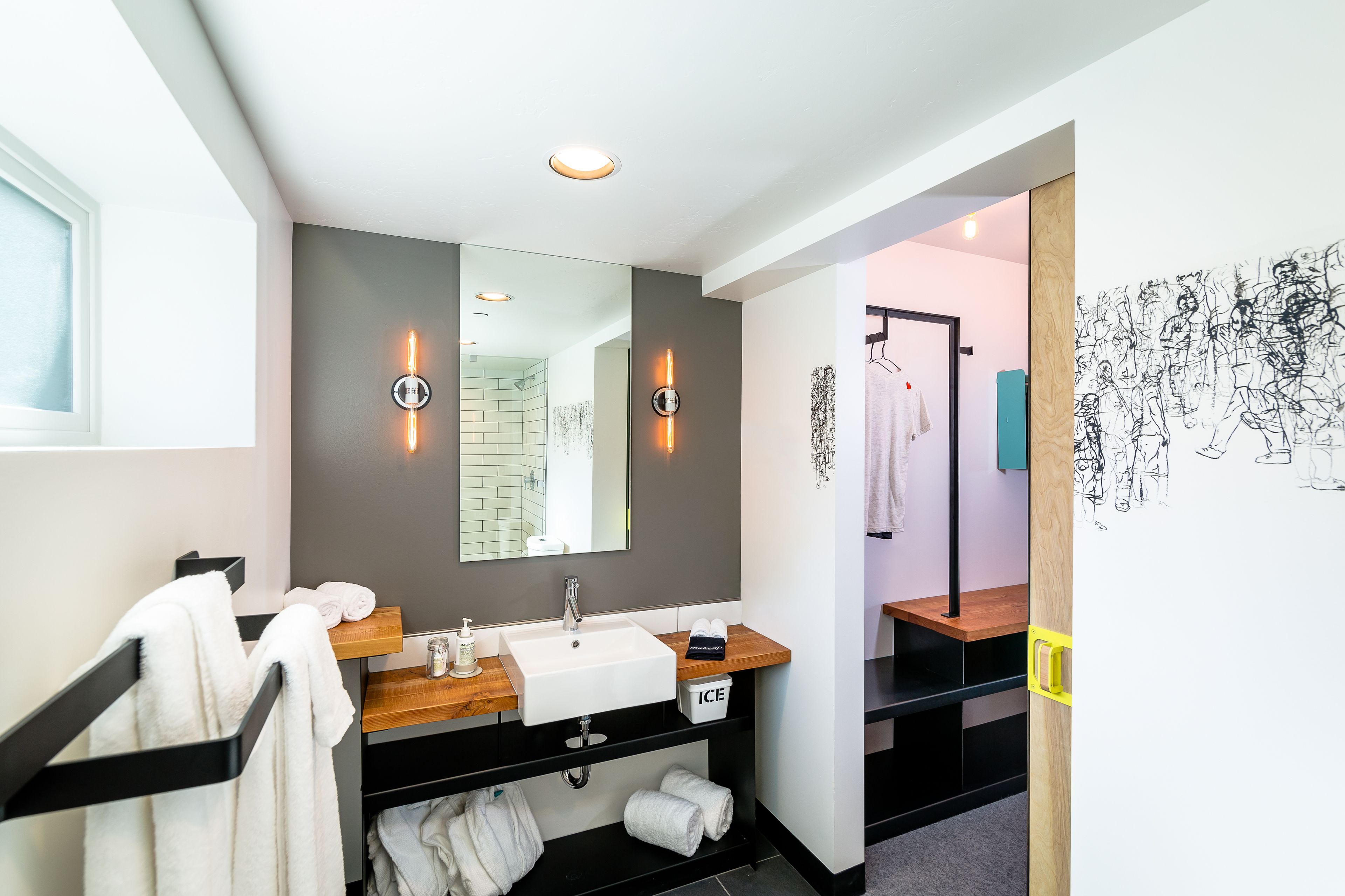 shower, eco-friendly toiletries, hair dryer, bathrobes