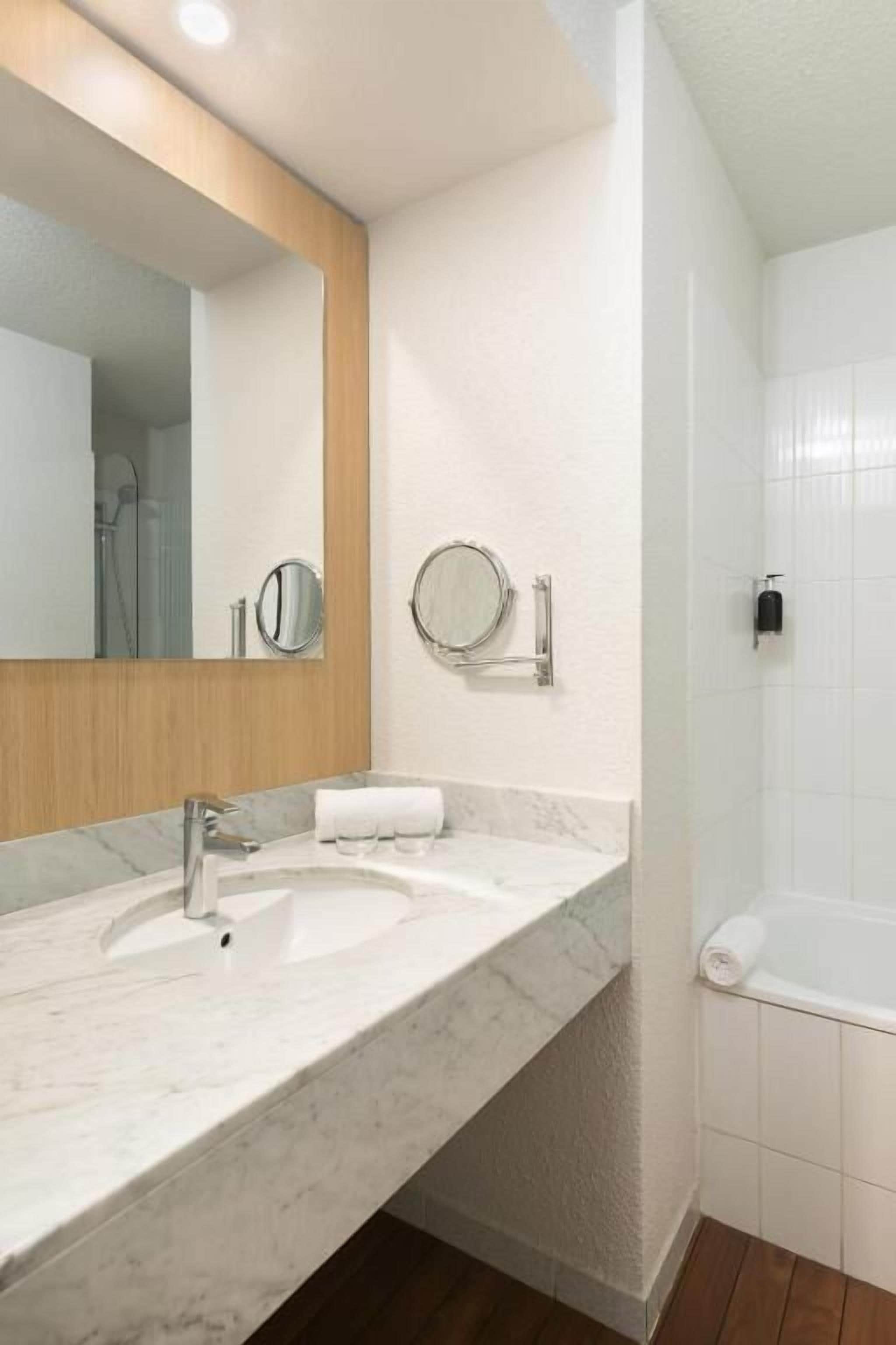 free toiletries, hair dryer, towels