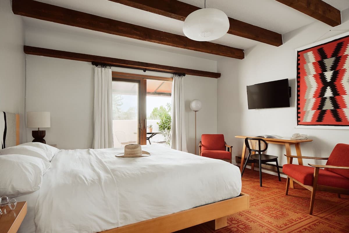 superior room, 1 king bed, patio | premium bedding, individually decorated, individually furnished, desk