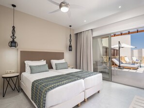 Luxury Suite, 1 Bedroom, Private Pool | In-room safe, blackout drapes, soundproofing, free cribs/infant beds - Sirios Village Hotel & Bungalows - All Inclusive (Chania)