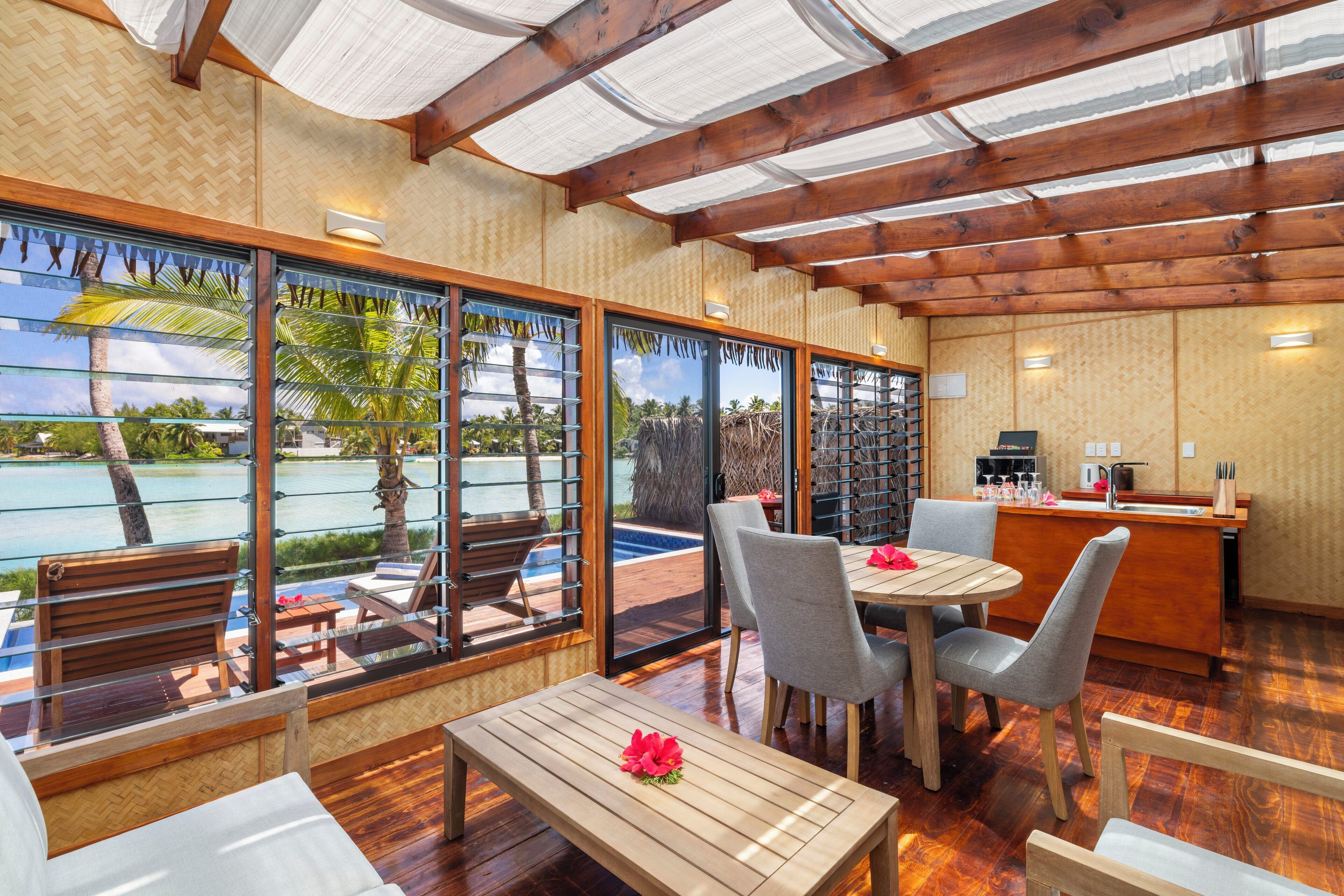 Beachfront Private Infinity Pool Villa | Private kitchen | Fridge, coffee/tea maker
