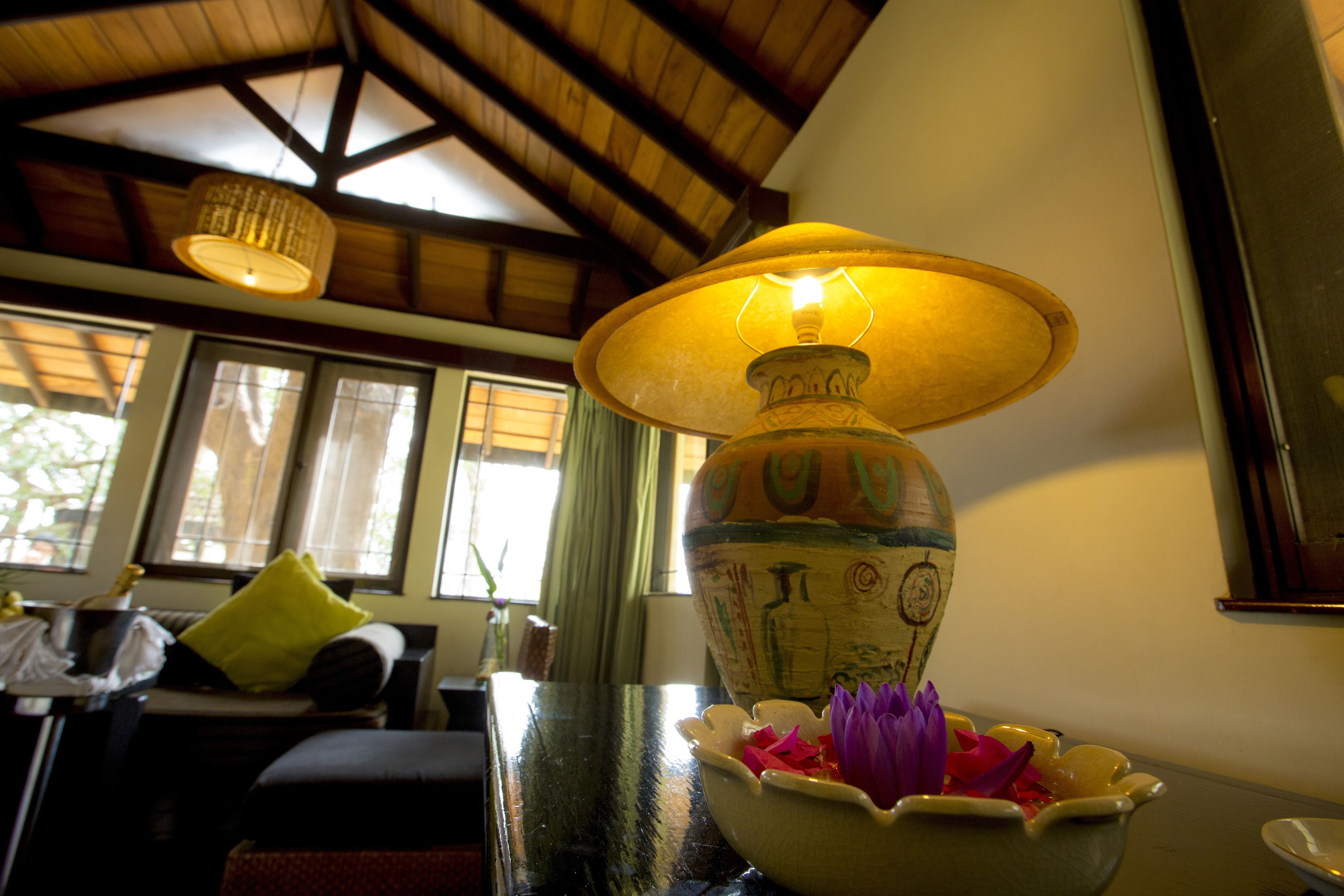 superior double or twin room with garden view | living area | 32-inch tv with satellite channels