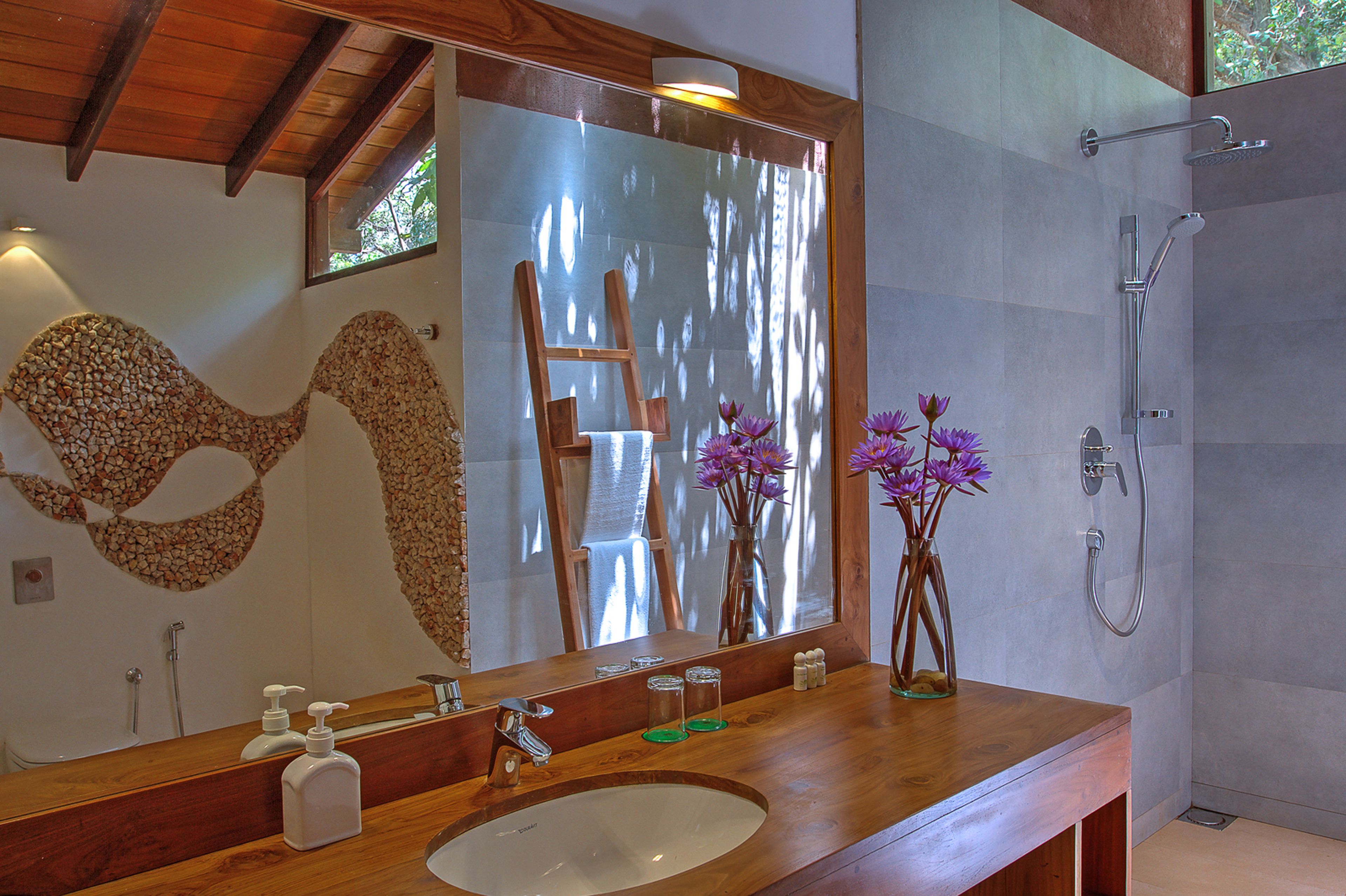 free toiletries, hair dryer, bathrobes, slippers