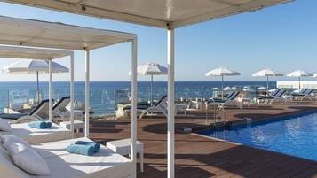 2 outdoor pools, pool umbrellas, sun loungers