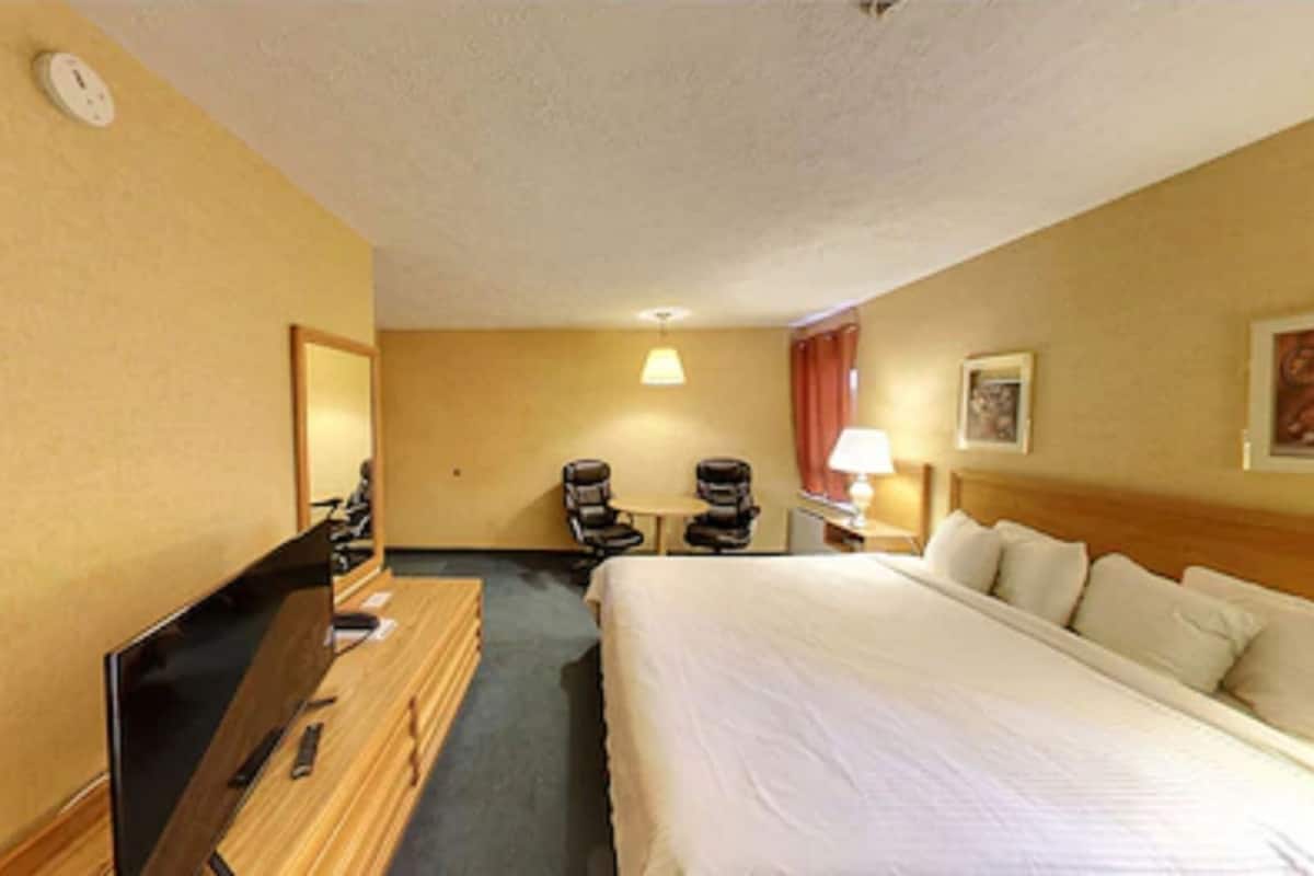 Executive kamer, 1 kingsize bed | Verduisterende gordijnen, gratis wifi, beddengoed, een wekker