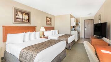 Room, 2 Queen Beds, Non Smoking | Premium bedding, desk, laptop workspace, blackout drapes