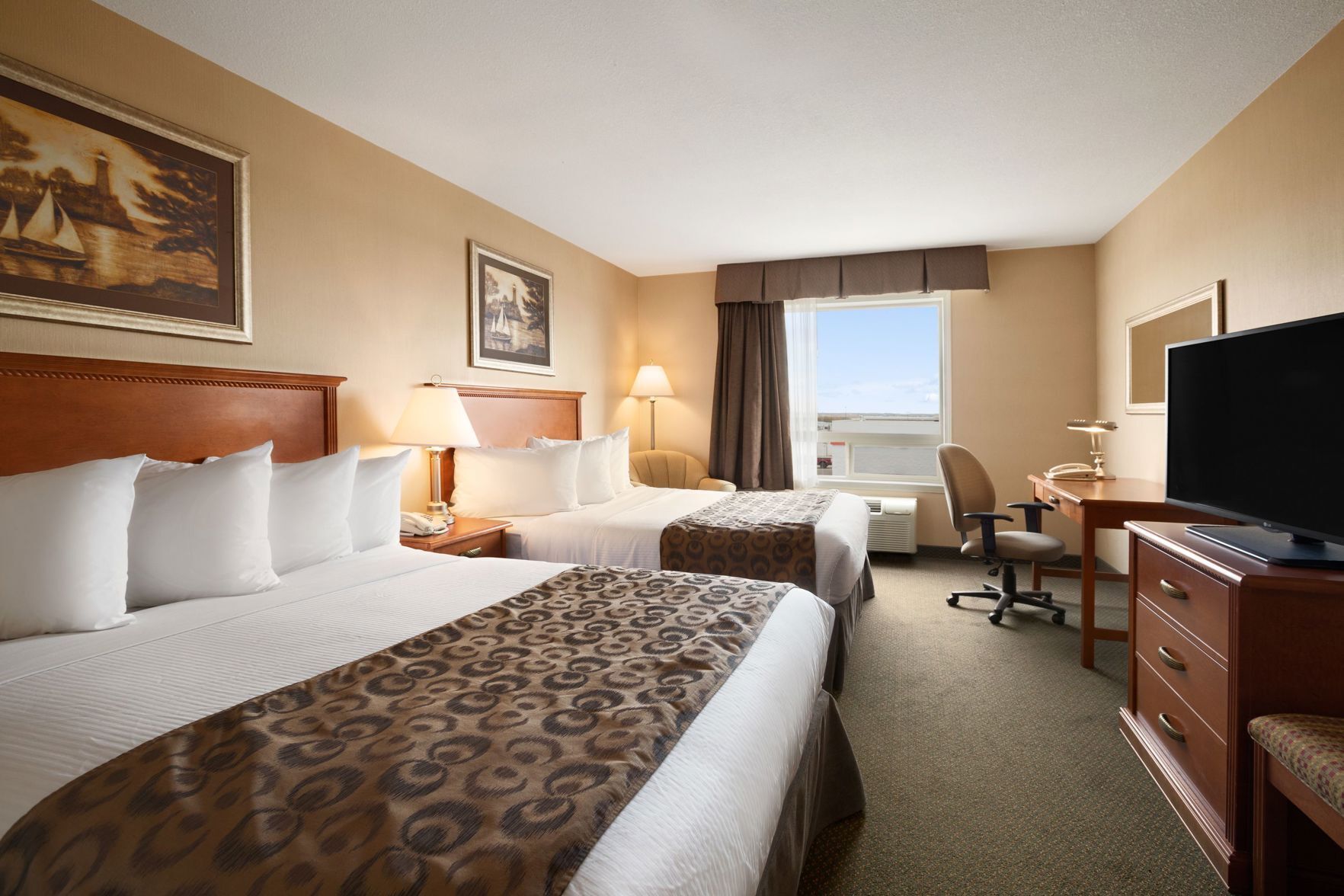 Ropa de cama de alta calidad y escritorio