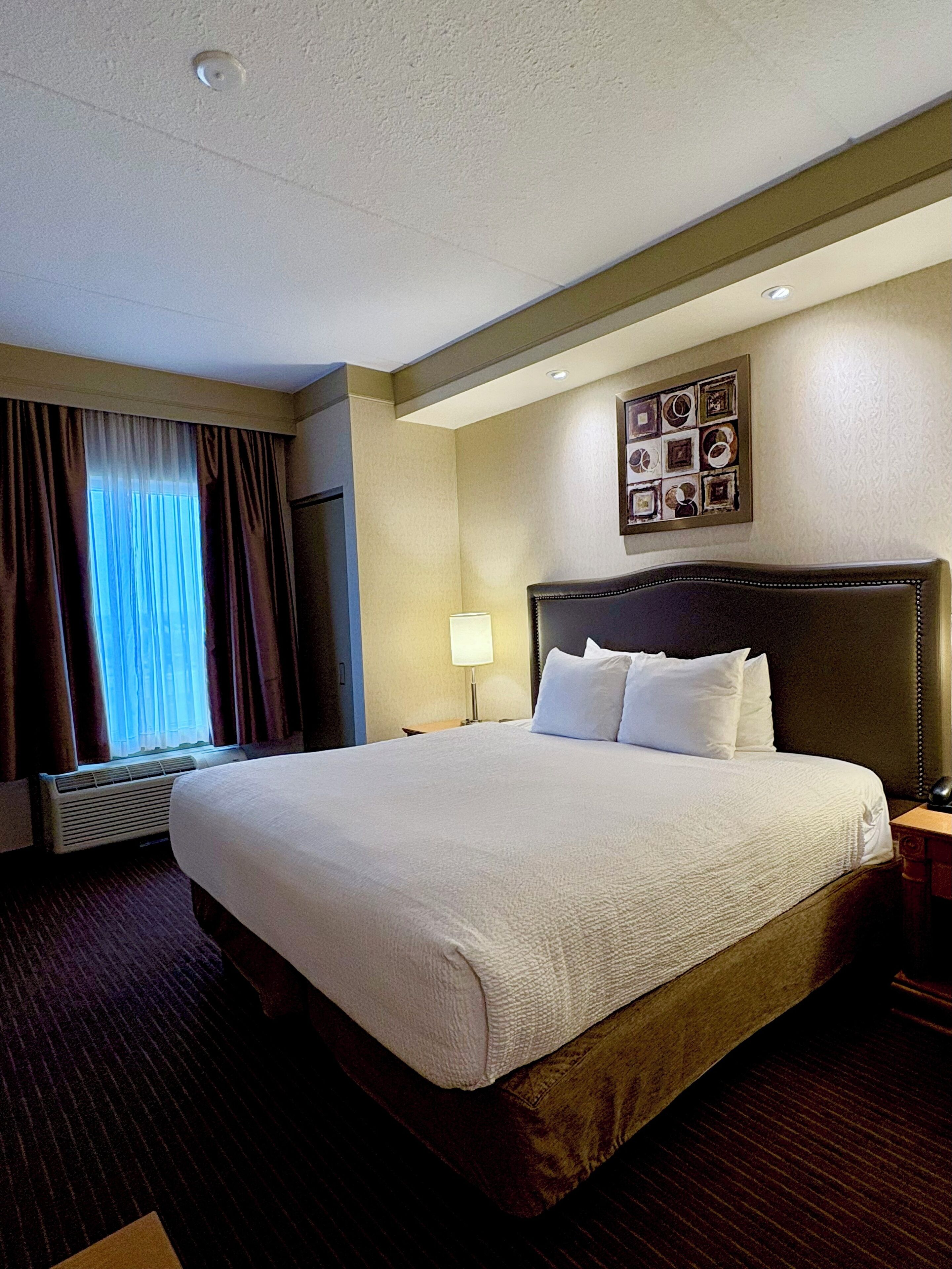 Premium bedding, down comforters, pillowtop beds, in-room safe