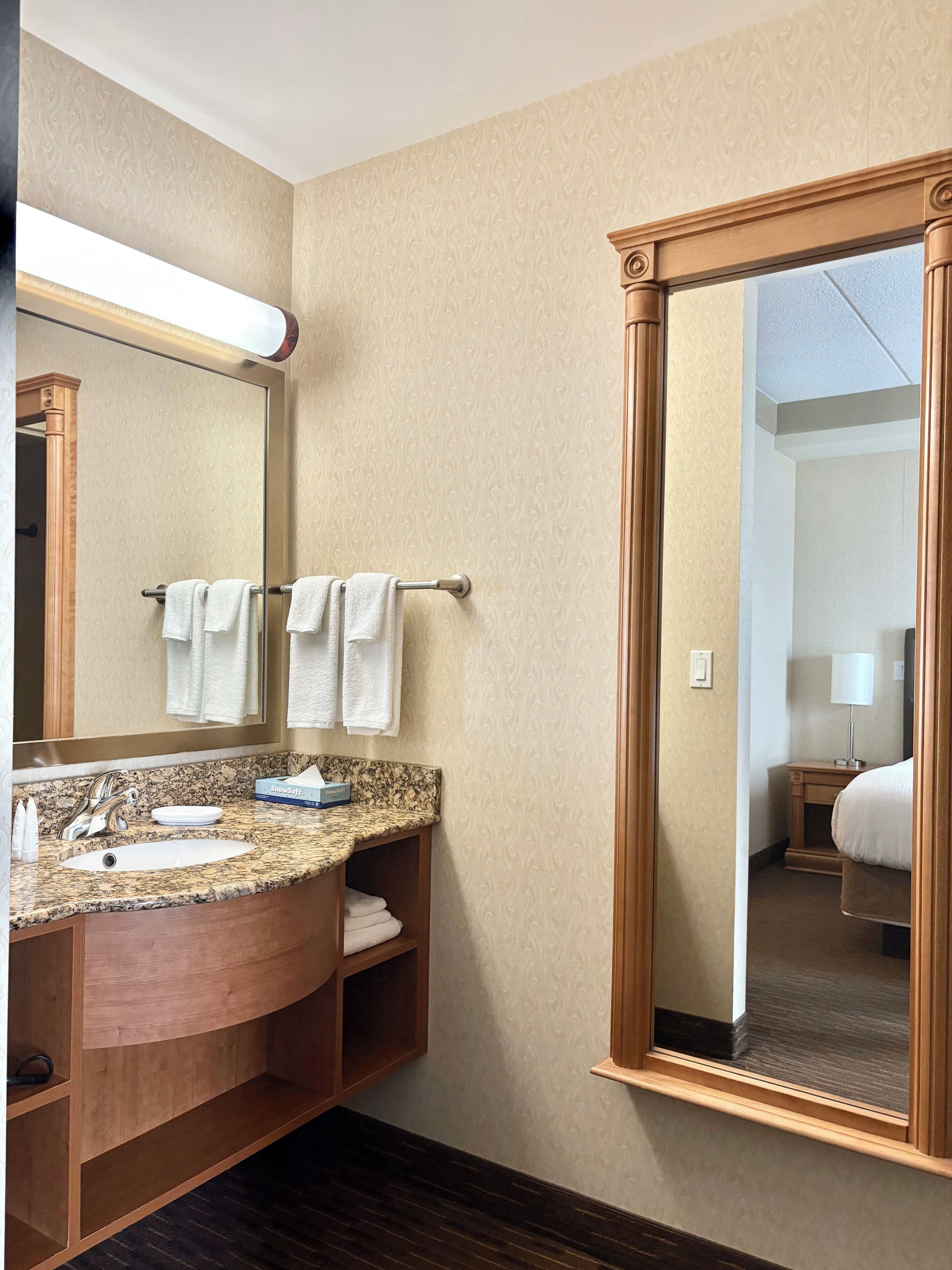 deluxe room, 1 king bed with sofa bed, non smoking | bathroom | separate bathtub and shower, jetted bath, free toiletries, hair dryer