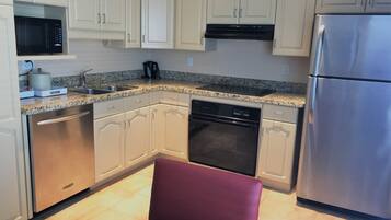 Apartment, 1 King Bed with Sofa bed, Non Smoking (Suite) | Private kitchen | Microwave, coffee/tea maker